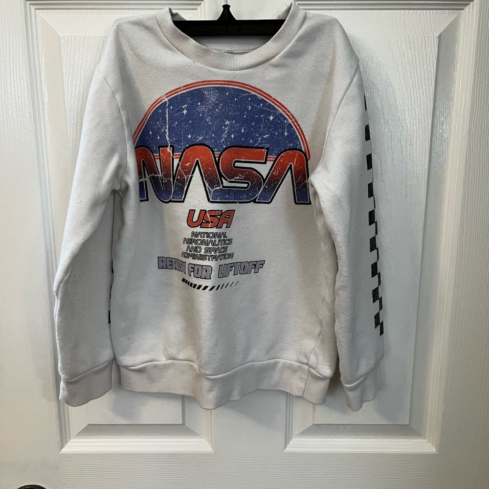Grayson Threads White NASA Kids Sweatshirt